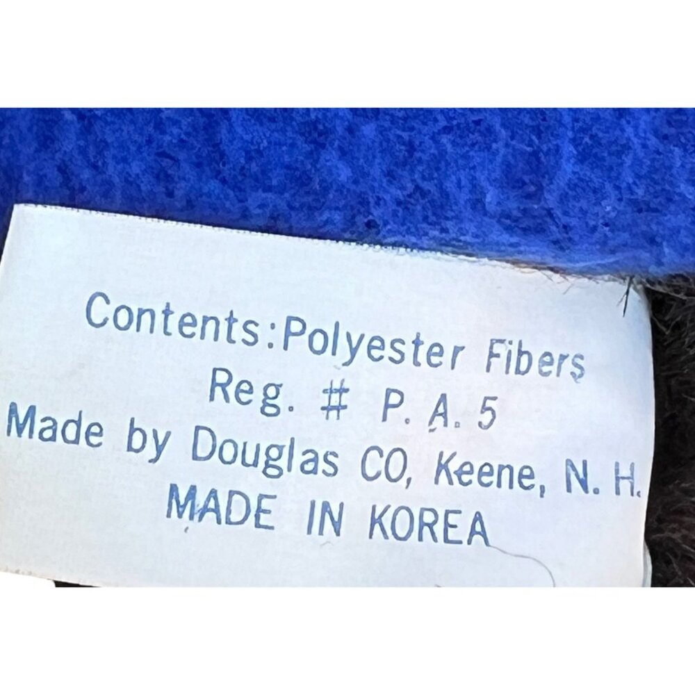 L.L. Bean Plush Bear 17" With Blue Fleece Jacket By Douglas Co Polyester Fibers - Picture 5 of 11